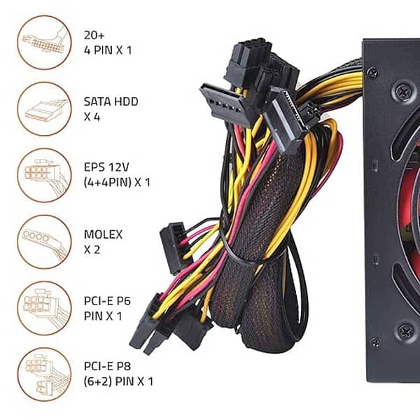 Artis 500 Watt Super Silent Gaming PC SMPS Power Supply Unit 3 - LXINDIA.COM