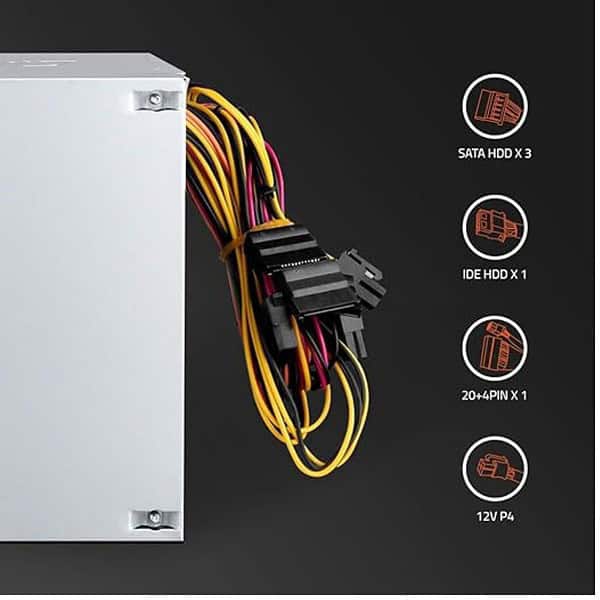 Artis VIP 400R12 Plus 400W SMPS Power Supply Unit with Lager12cm Fan Silver 3 - LXINDIA.COM