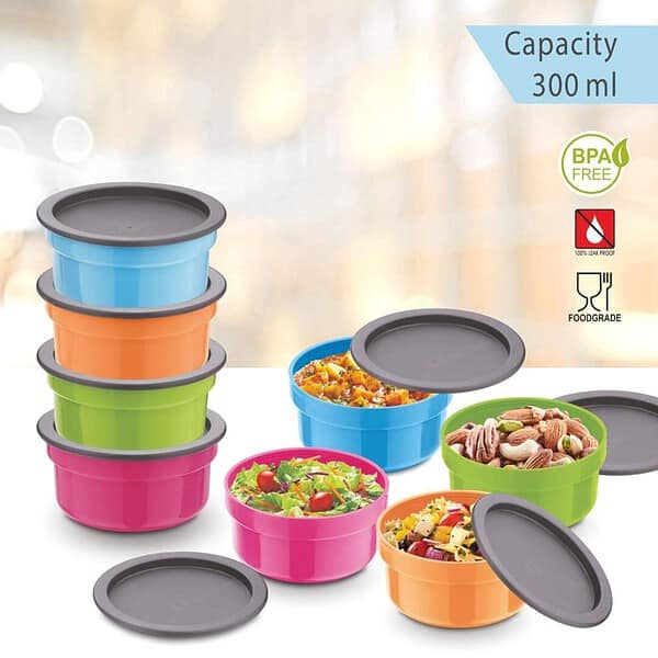 Asian Plastic Airtight Round Storage Containers Set Of 4 C - LXINDIA.COM