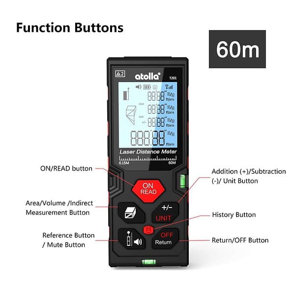 Atolla Laser Distance Meter 196Ft1 - LXINDIA.COM