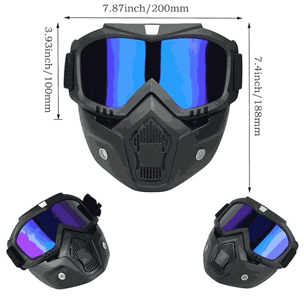 BELOXY Goggle Mask With Adjustable Strap Soft Foam Padded Detachable2 - LXINDIA.COM