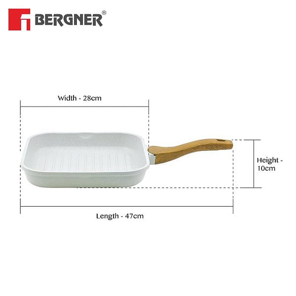 BERGNER Naturally Cast Aluminum 26cm Grill Pan B - LXINDIA.COM