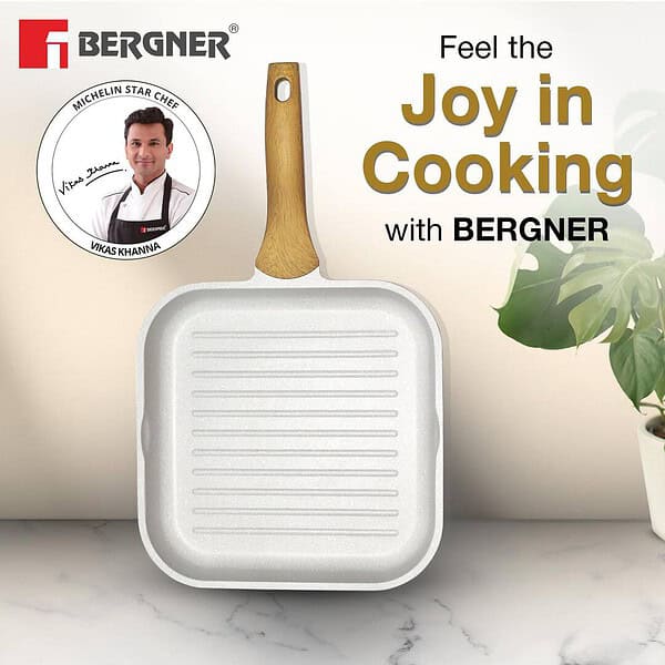 BERGNER Naturally Cast Aluminum 26cm Grill Pan C - LXINDIA.COM