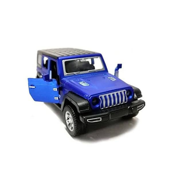 BIGfun TOYS Pull Back Mahindra Door Jeep DIE CAST Metal Toy Blue 1 - LXINDIA.COM