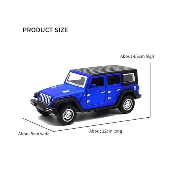 BIGfun TOYS Pull Back Mahindra Door Jeep DIE CAST Metal Toy Blue 3 - LXINDIA.COM