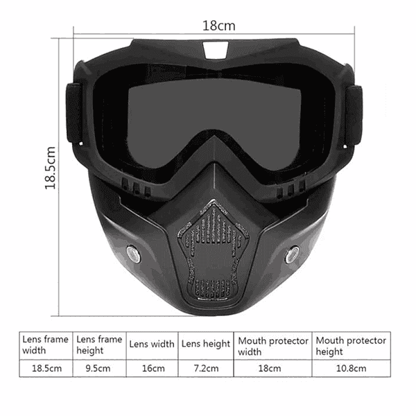 BIKER SHOPPEE Motocross Bike Riding Goggles Glasses with Face mask3 - LXINDIA.COM