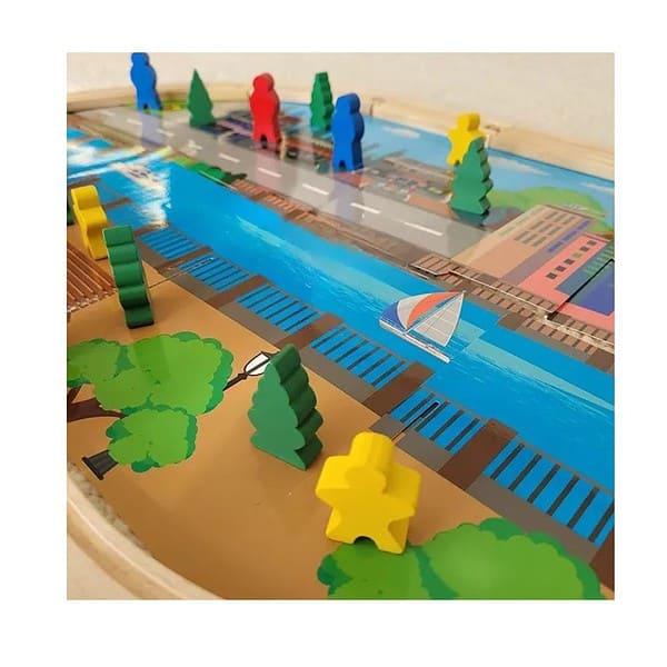 BLiSS HUES Electric Train Wooden Tracks Set Vehicles Toys 45 PCS 2 - LXINDIA.COM