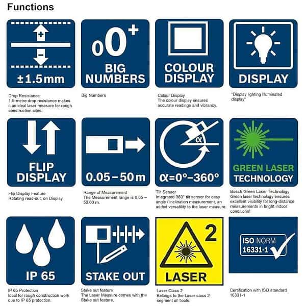 BOSCH GLM 50 23 G 50M Range Laser Distance Meter2 - LXINDIA.COM