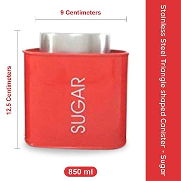 BOXY Mild Steel Triangle shaped Canister Set of 2 B - LXINDIA.COM