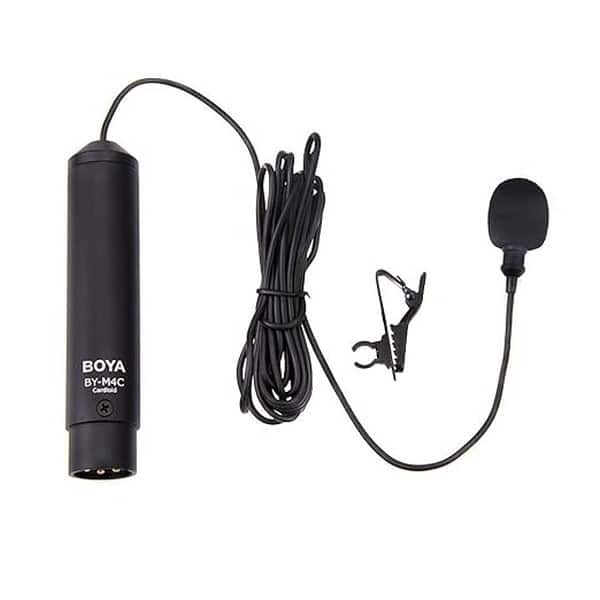 BOYA BY M4C Phantom Power Clip On Cardioid XLR Lavalier Microphone - LXINDIA.COM