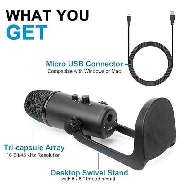 BOYA BY PM700 Desktop USB Microphone 1 - LXINDIA.COM