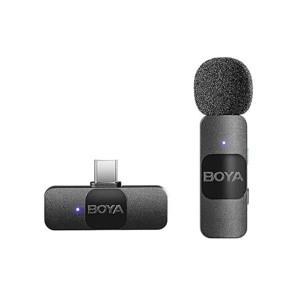 BOYA Wireless Lapel Microphone System USB C BY V10 - LXINDIA.COM