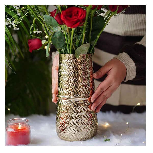 Behoma Metal Arrow Engrave Vase for Home Decor 1 - LXINDIA.COM