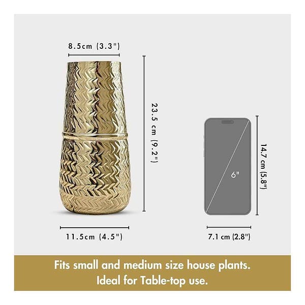 Behoma Metal Arrow Engrave Vase for Home Decor 2 - LXINDIA.COM