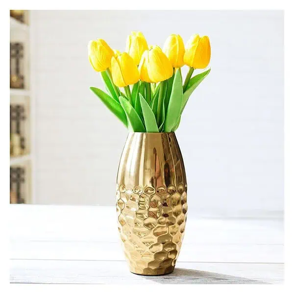 Behoma Metal Hammered Vase for Home Decor - LXINDIA.COM