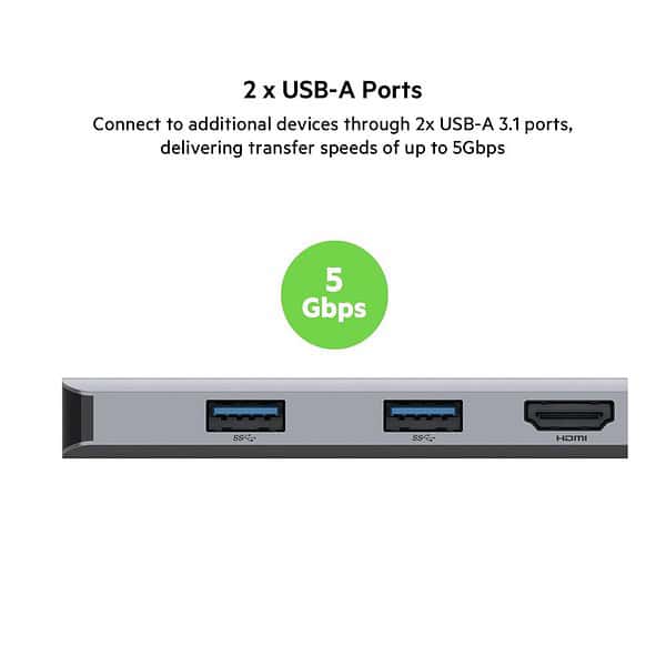 Belkin USB C Hub 5 in 1 MultiPort Adapter Dock with 4K 4 - LXINDIA.COM