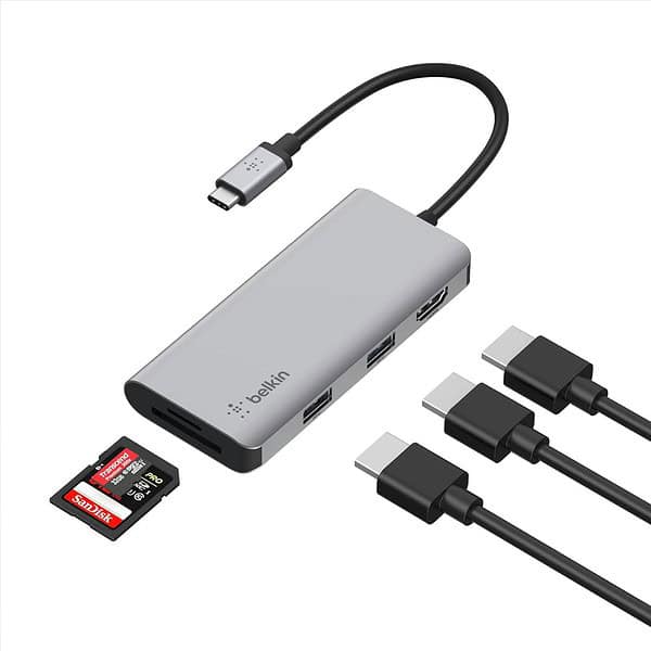 Belkin USB C Hub 5 in 1 MultiPort Adapter Dock with 4K - LXINDIA.COM