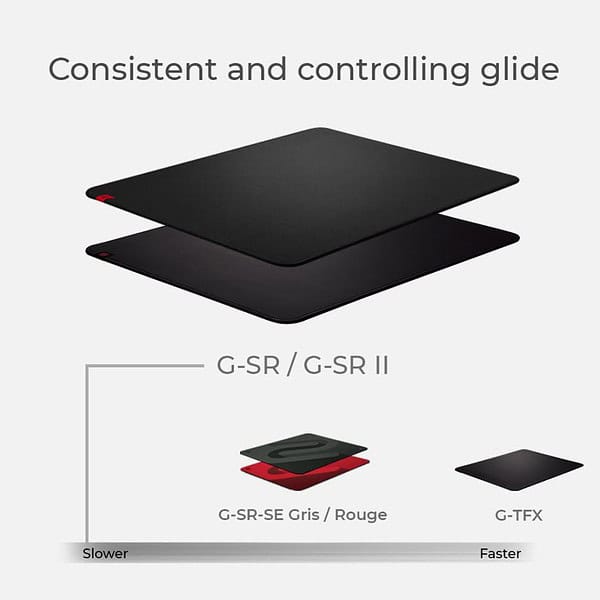 BenQ Zowie G SR II Gaming Mouse Pad for Esports Black 2 - LXINDIA.COM