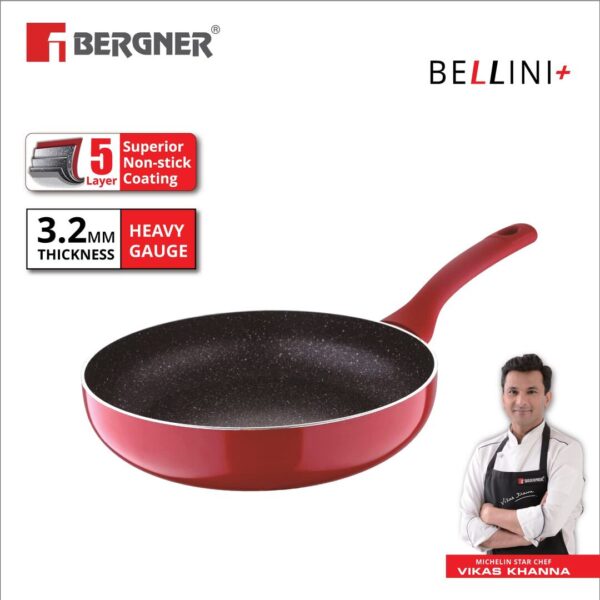 Bergner Bellini Plus 5 Layer Marble Non Stick Frypan a - LXINDIA.COM