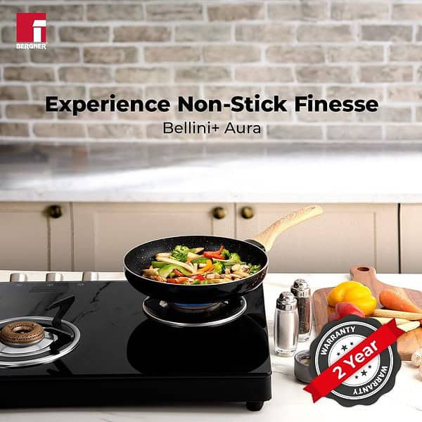 Bergner Bellini Plus Aura 5 Layer Non Stick 26 cm Frypan A - LXINDIA.COM