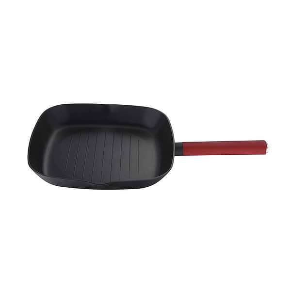 Bergner Essence Forged Aluminium Nonstick Square Grill Pan 28 cm B - LXINDIA.COM