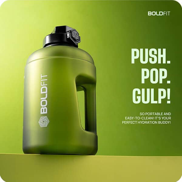 Boldfit 2 Litre Water Bottle Army green a - LXINDIA.COM