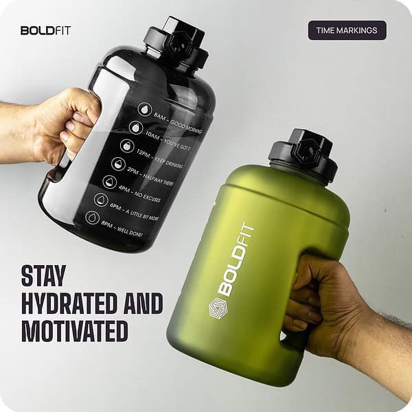 Boldfit 2 Litre Water Bottle Army green b - LXINDIA.COM