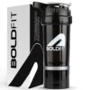 Boldfit Plastic Gym Shaker For Protein Shake 500 Ml Black - LXINDIA.COM