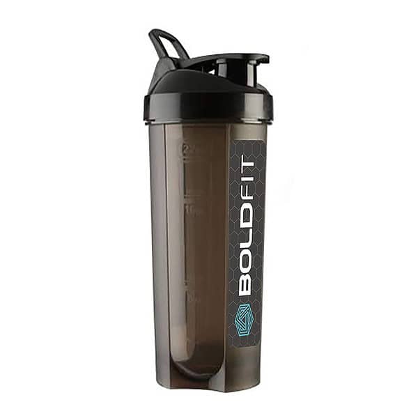 Boldfit Plastic Gym Typhoon Shaker Bottle 700Ml Black - LXINDIA.COM