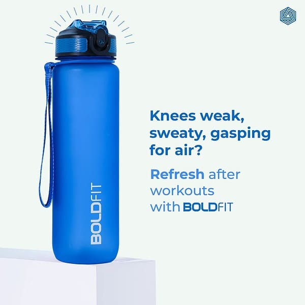 Boldfit Water Bottles 1 Litre Sipper Blue A - LXINDIA.COM