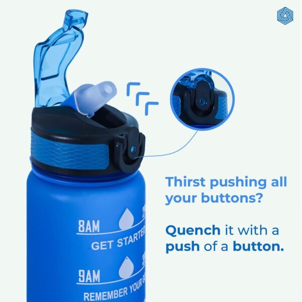 Boldfit Water Bottles 1 Litre Sipper Blue B - LXINDIA.COM