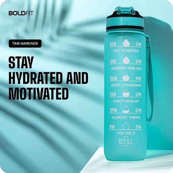 Boldfit Water Bottles 1 Litre Sipper Mint Green a - LXINDIA.COM