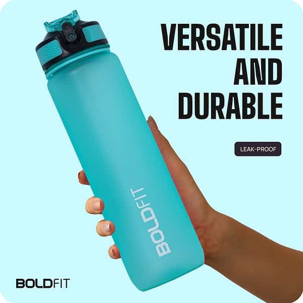 Boldfit Water Bottles 1 Litre Sipper Mint Green b - LXINDIA.COM