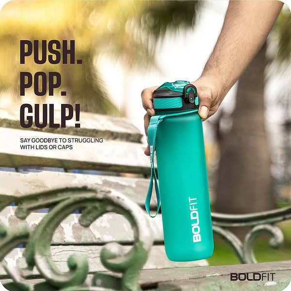 Boldfit Water Bottles 1 Litre Sipper Mint Green c - LXINDIA.COM