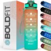 Boldfit Water Bottles 1 Litre Sipper Ombre Green Orange - LXINDIA.COM