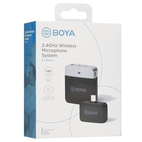 Boya BY M1LV U Type C Wireless Microphone 1Transmitter 1Receiver 1 - LXINDIA.COM