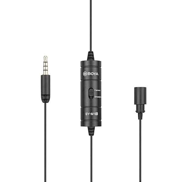 Boya BY M1S Lavalier Auxiliary Unidirectional Microphone Black 1 - LXINDIA.COM