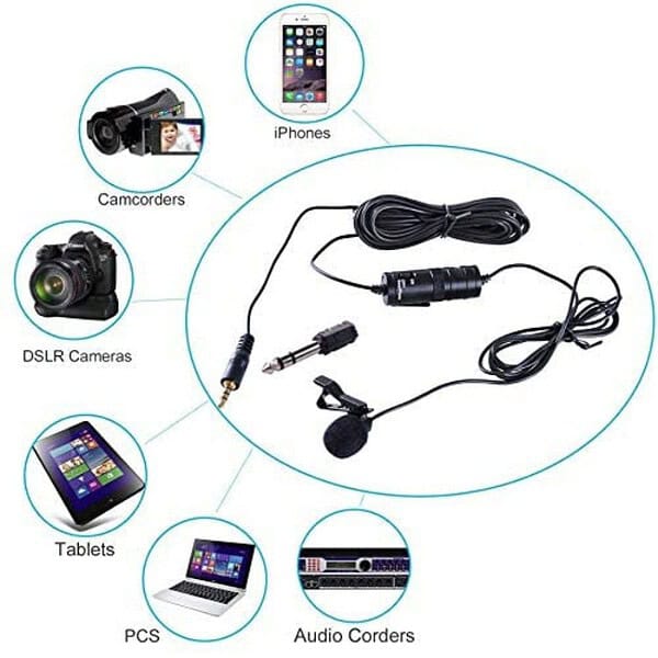 Boya By M1 Auxiliary Lavalier Microphone Black 3 - LXINDIA.COM