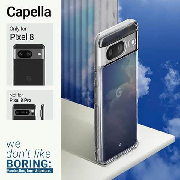 CASEOLOGY by Spigen Capella Back Cover Case for Google Pixel 8 Crystal Clear 3 - LXINDIA.COM