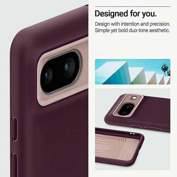 CASEOLOGY by Spigen Nano Pop Back Cover Case for Google Pixel 8 Burgundy Bean 1 - LXINDIA.COM