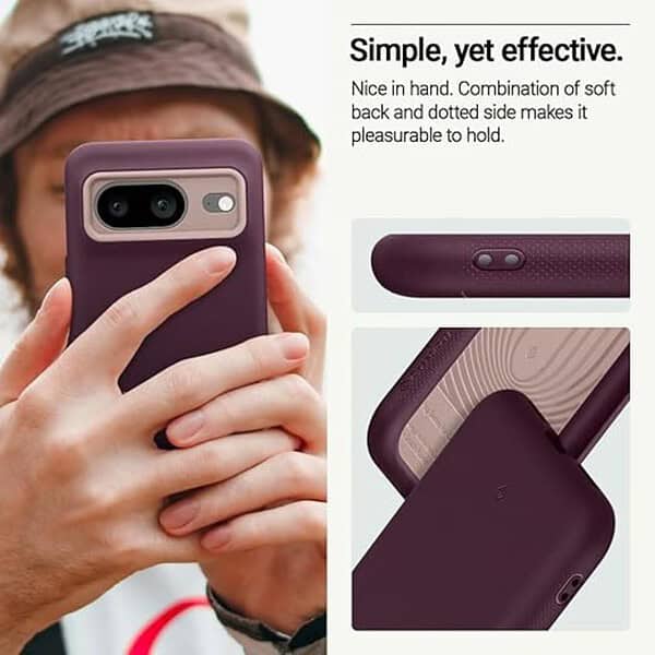 CASEOLOGY by Spigen Nano Pop Back Cover Case for Google Pixel 8 Burgundy Bean 2 - LXINDIA.COM