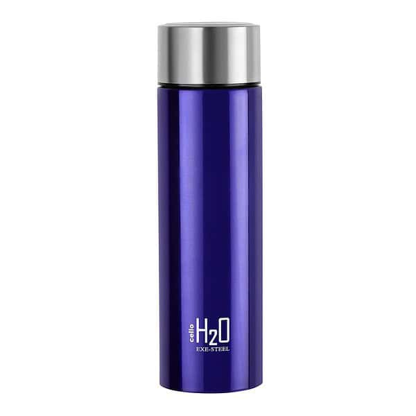 CELLO H2O Stainless Steel Water Bottle Blue D - LXINDIA.COM