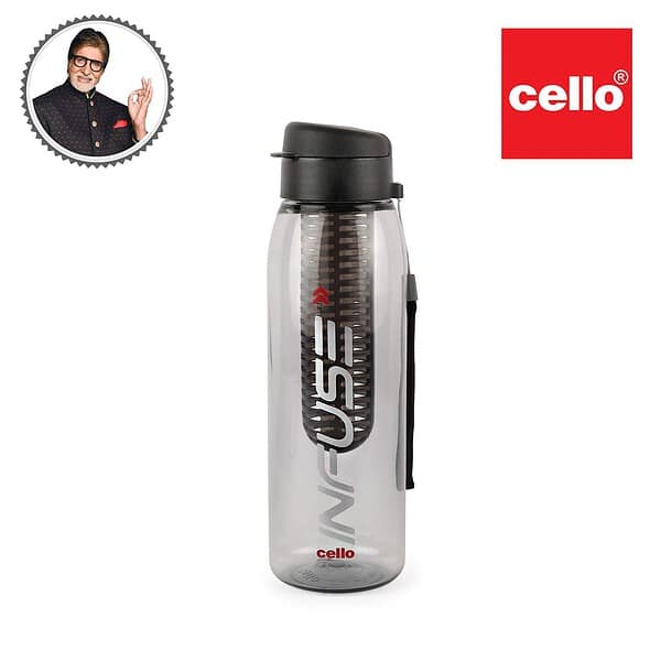 CELLO Infuse Plastic Water Bottle Black A - LXINDIA.COM