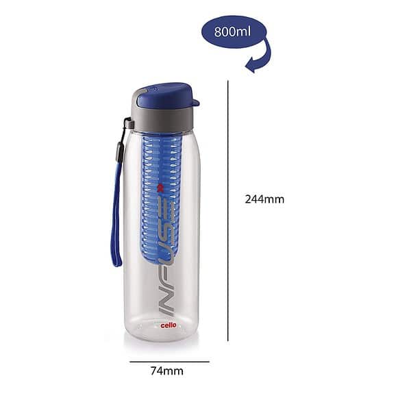 CELLO Infuse Plastic Water Bottle Blue B - LXINDIA.COM