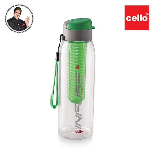 CELLO Infuse Plastic Water Bottle Green - LXINDIA.COM