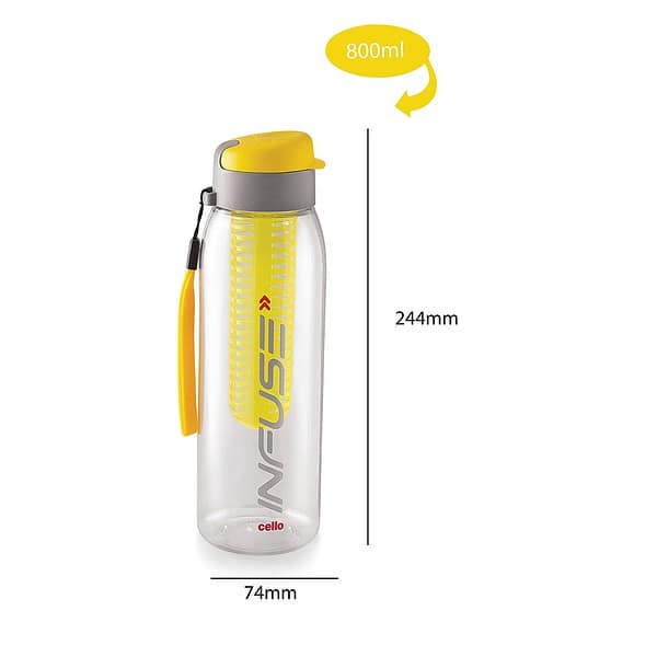 CELLO Infuse Plastic Water Bottle Yellow - LXINDIA.COM