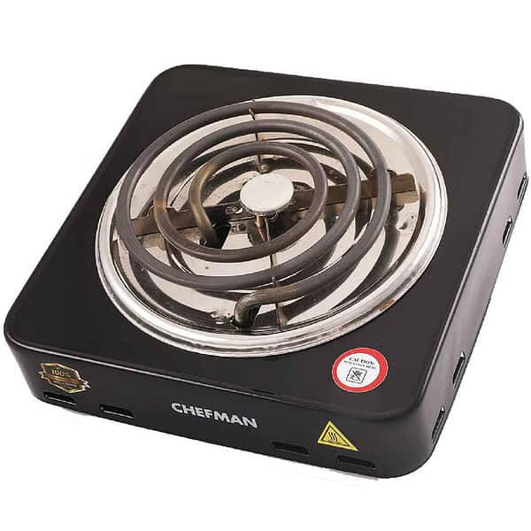 CHEFMAN Hot Plate Cooktop Grill 1200W BLACK - LXINDIA.COM