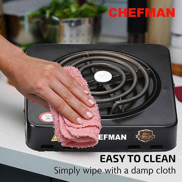 CHEFMAN Hot Plate Cooktop Grill 1200W BLACK1 - LXINDIA.COM