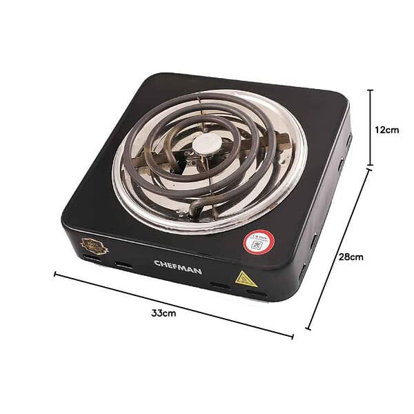 CHEFMAN Hot Plate Cooktop Grill 1200W BLACK2 - LXINDIA.COM