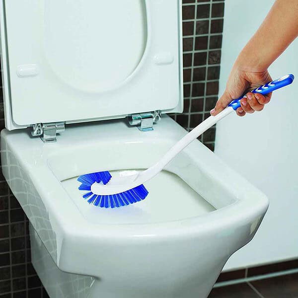 Cello Kleeno Dual Action Hockey Toilet Brush Blue and White1 - LXINDIA.COM